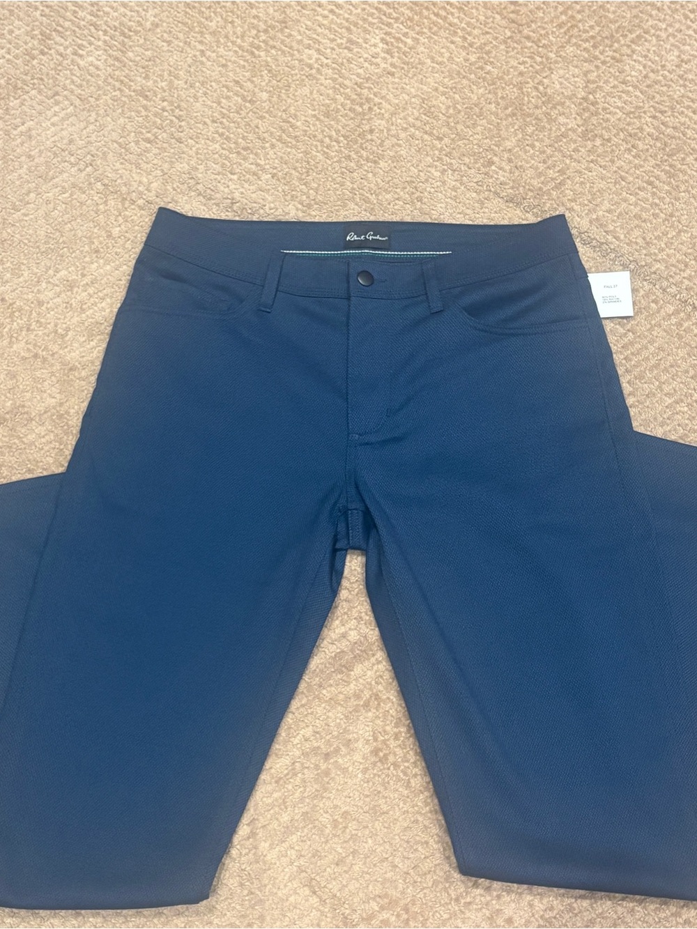 Robert Graham Pouch Men's Dress Pants 34x31 Insignia Blue Micro Diamond Chinos